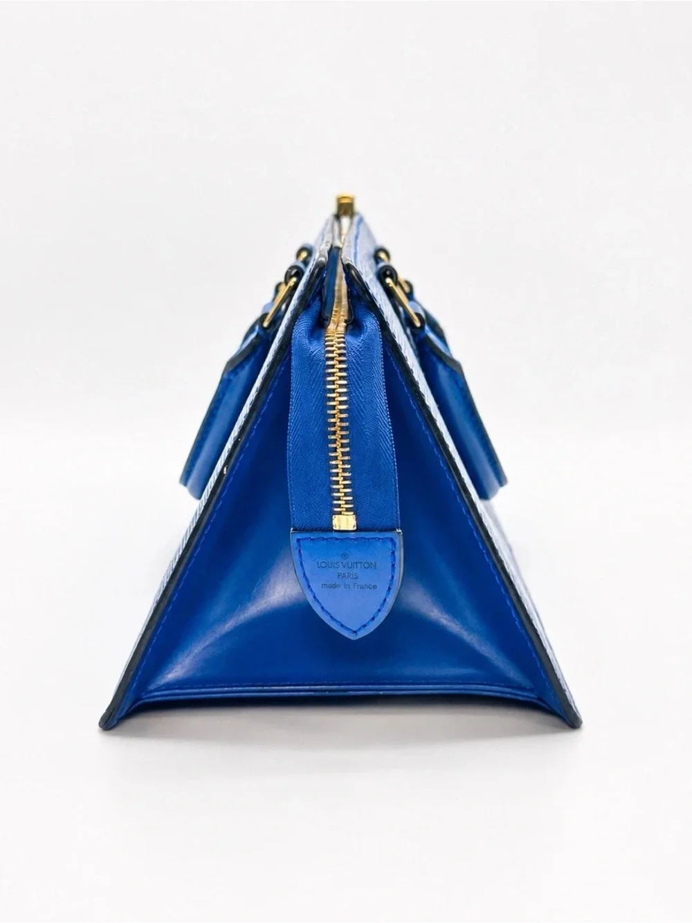 Vintage Louis Vuitton Epi Triangle Sac in Royal Blue